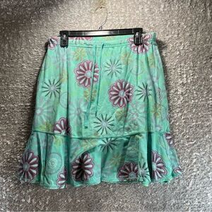 Fresh Produce Skirt Floral Print Cotton Casual Women Elastic Waist Large Cotton